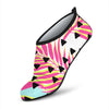 Pink Tropical Palm Leaves Aqua Water Shoes