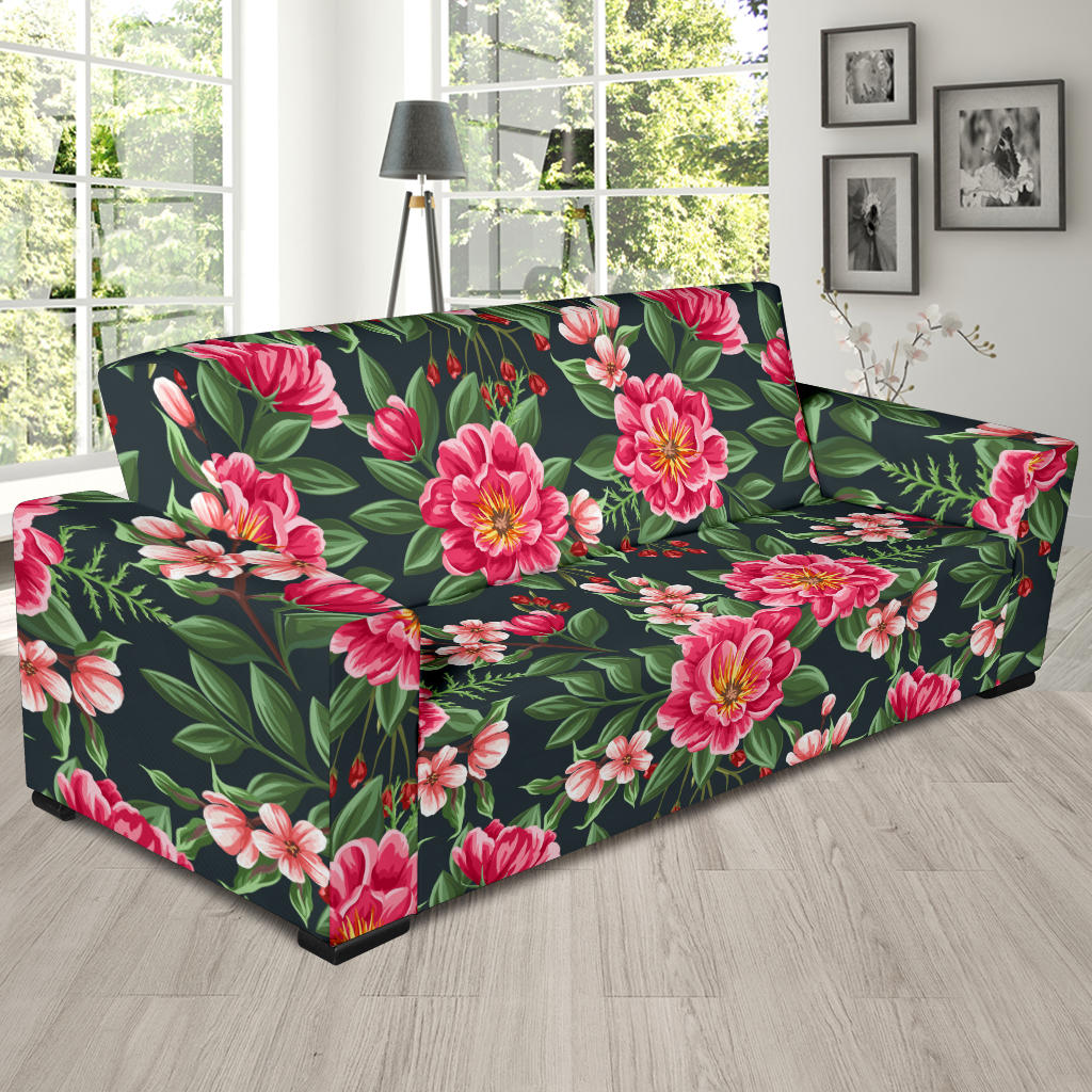 Summer Floral Pattern Print Design SF06 Sofa Slipcover