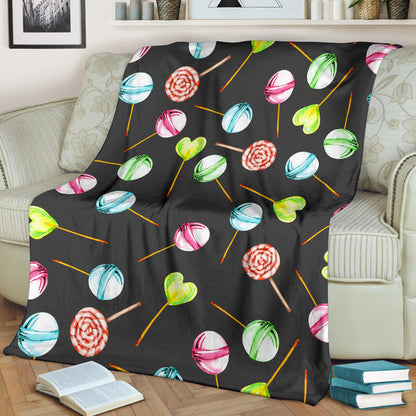 Lollipop Pattern Print Design LL02 Fleece Blanket
