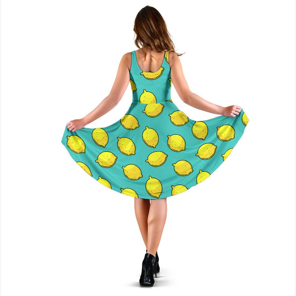 Lemon Pattern Print Design LM04 Midi Dress