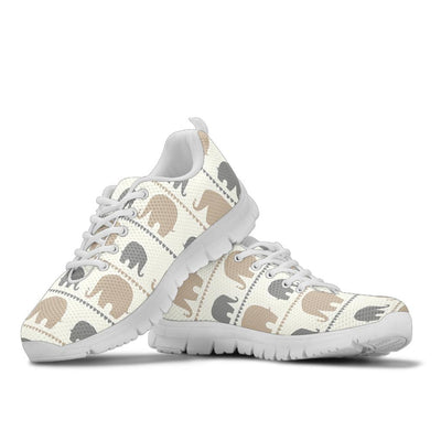 Elephant Cute Sneakers White Bottom Shoes