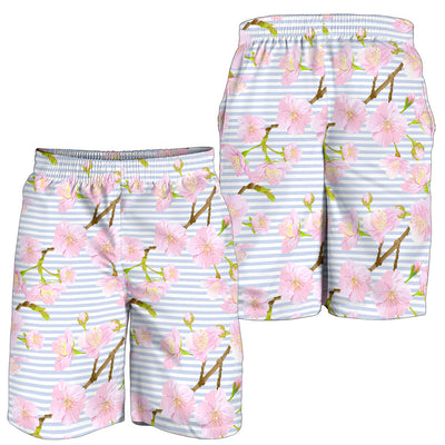 Pink Cherry Blossom Sakura Mens Shorts