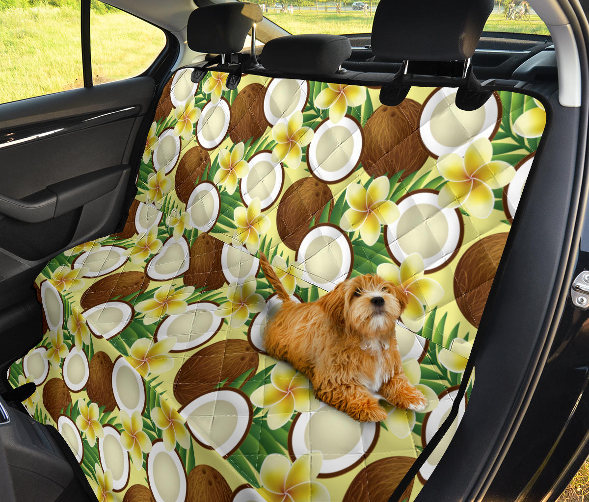 Coconut Pattern Print Design CN02 Rear Dog  Seat Cover