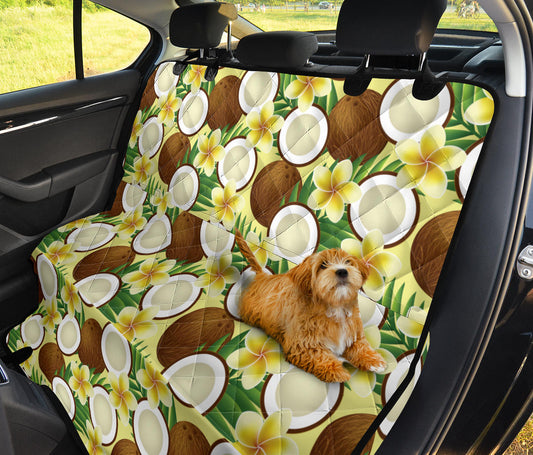 Coconut Pattern Print Design CN02 Rear Dog  Seat Cover