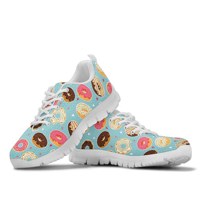 Donut Pattern Print Design DN04 Sneakers White Bottom Shoes