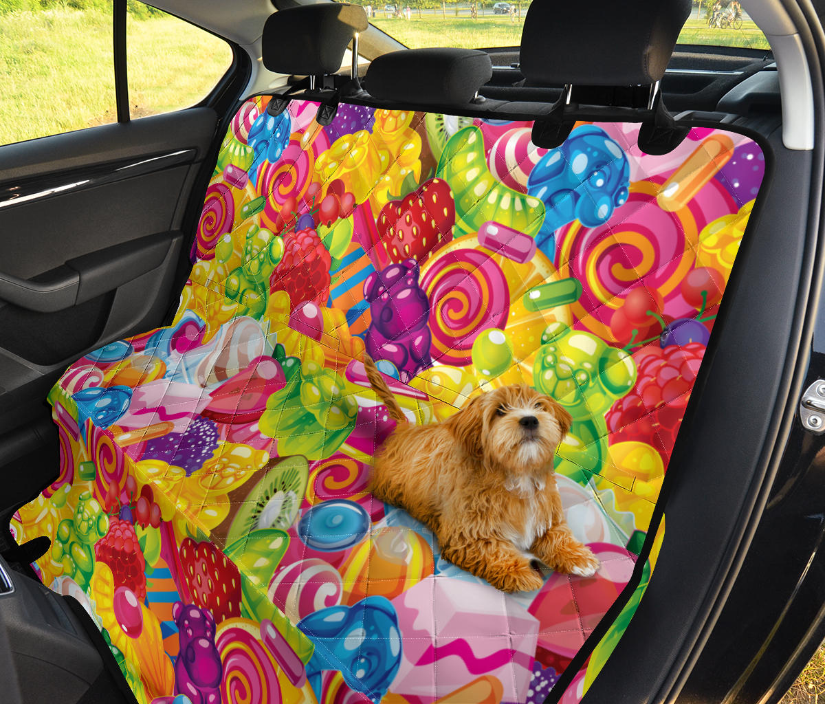 Candy Pattern Print Design CA01 Rear Dog  Seat Cover