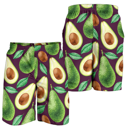 Avocado Pattern Print Design AC08 Mens Shorts