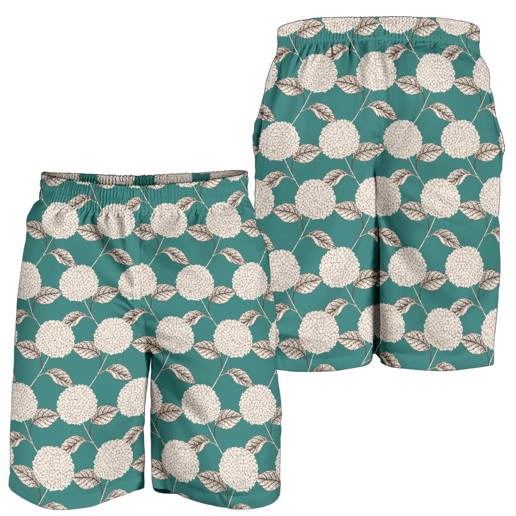 Hydrangea Pattern Print Design HD03 Mens Shorts