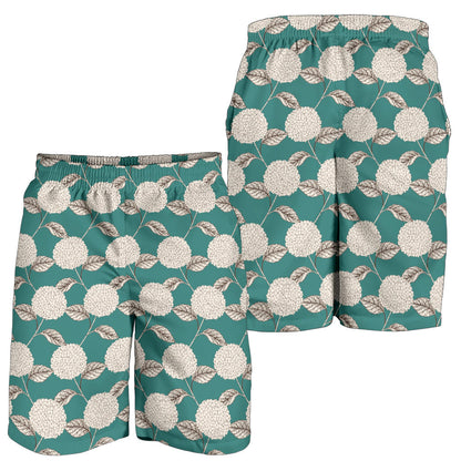 Hydrangea Pattern Print Design HD03 Mens Shorts