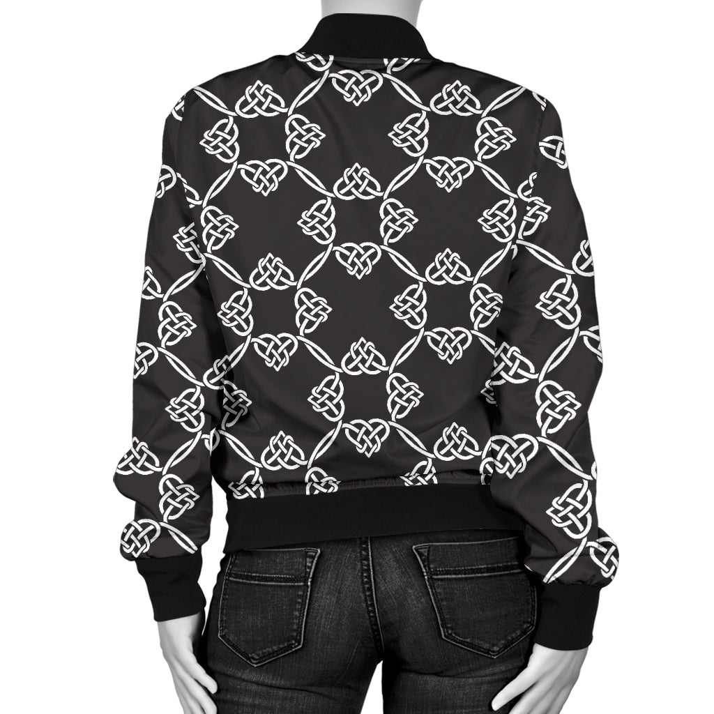 Celtic Pattern Print Design 06 Women's Bomber Jacket