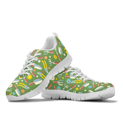 Gardening Pattern Print Design G06 Sneakers White Bottom Shoes