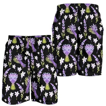 Lavender Pattern Print Design LV04 Mens Shorts