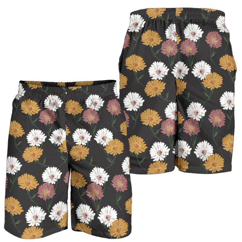 Daisy Pattern Print Design DS04 Mens Shorts