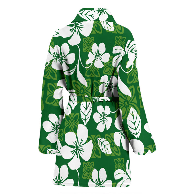 Hawaiian Themed Pattern Print Design H016 Women Bathrobe