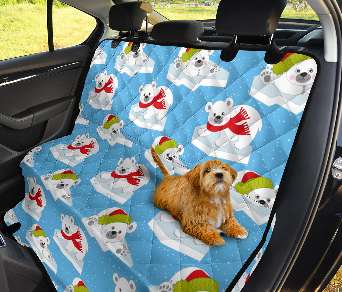Polar Bear Pattern Print Design PB06 Rear Dog  Seat Cover