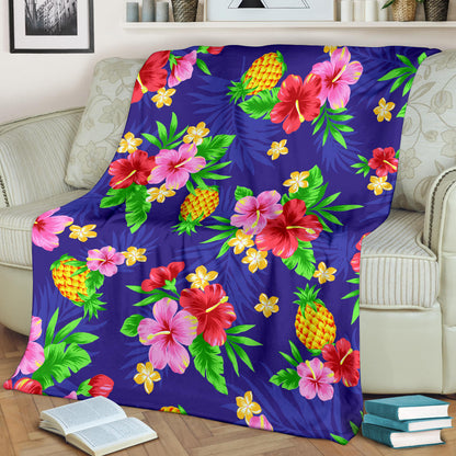Hawaiian Themed Pattern Print Design H05 Fleece Blanket