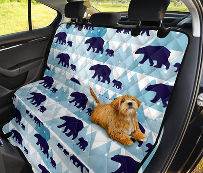 Bear Pattern Print Design BE01 Rear Dog  Seat Cover