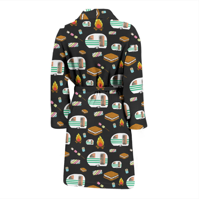 Camper Marshmallow Camping Design Print Men Bathrobe