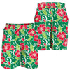 Red Hibiscus Pattern Print Design HB019 Mens Shorts