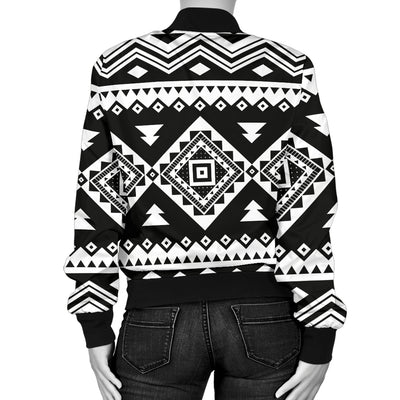 Aztec Pattern Print Design 08 Women's Bomber Jacket