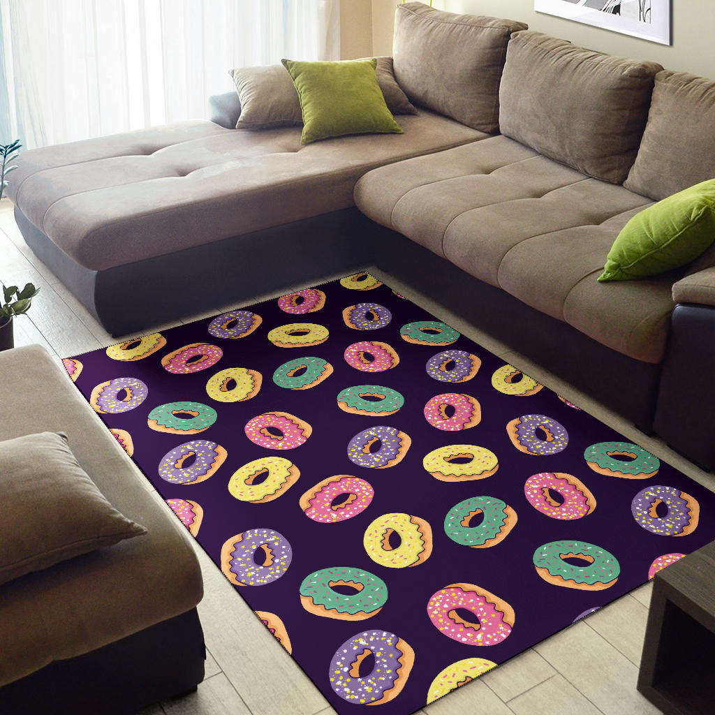 Donut Pattern Print Design DN08 Area Rugs