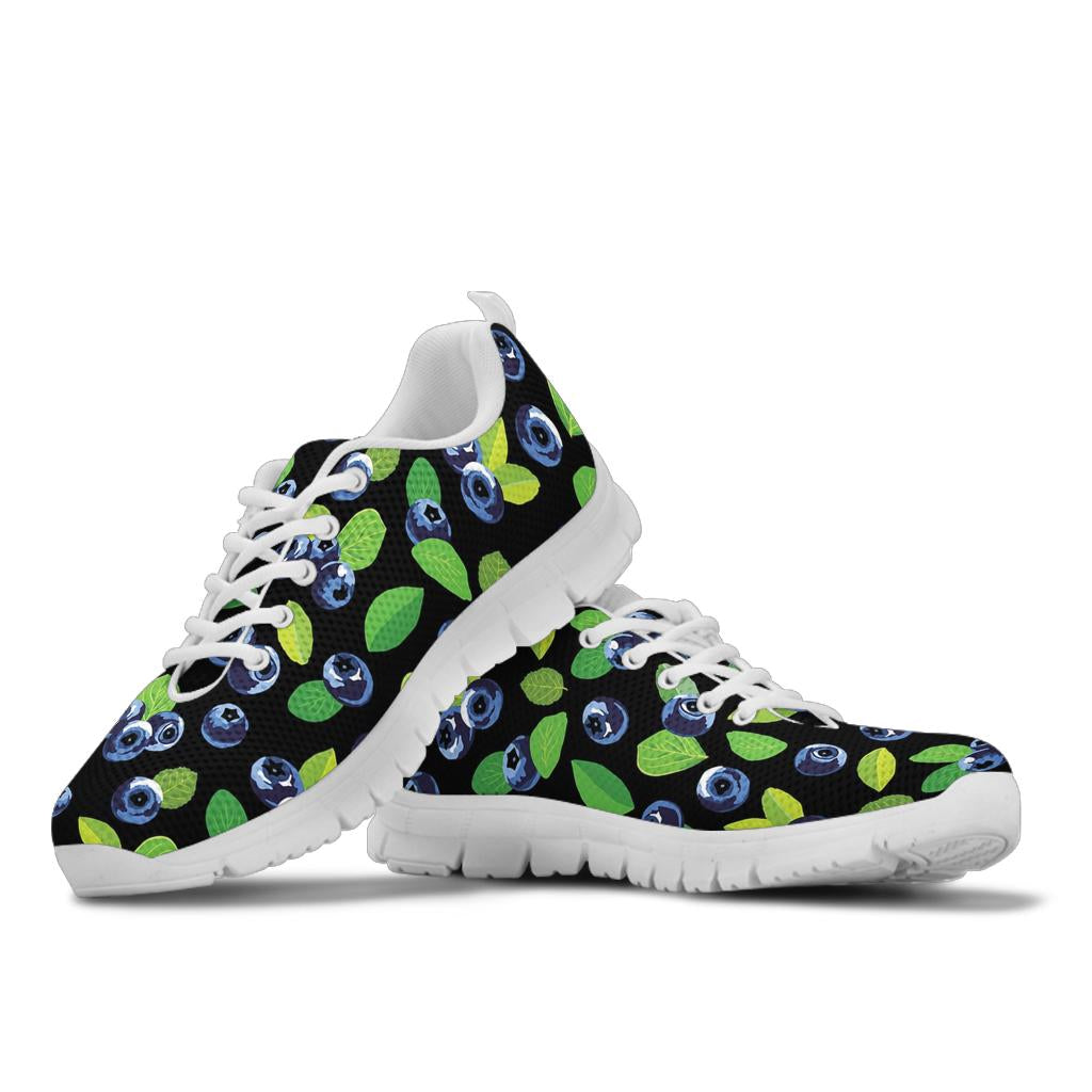 Blueberry Pattern Print Design BB03 Sneakers White Bottom Shoes