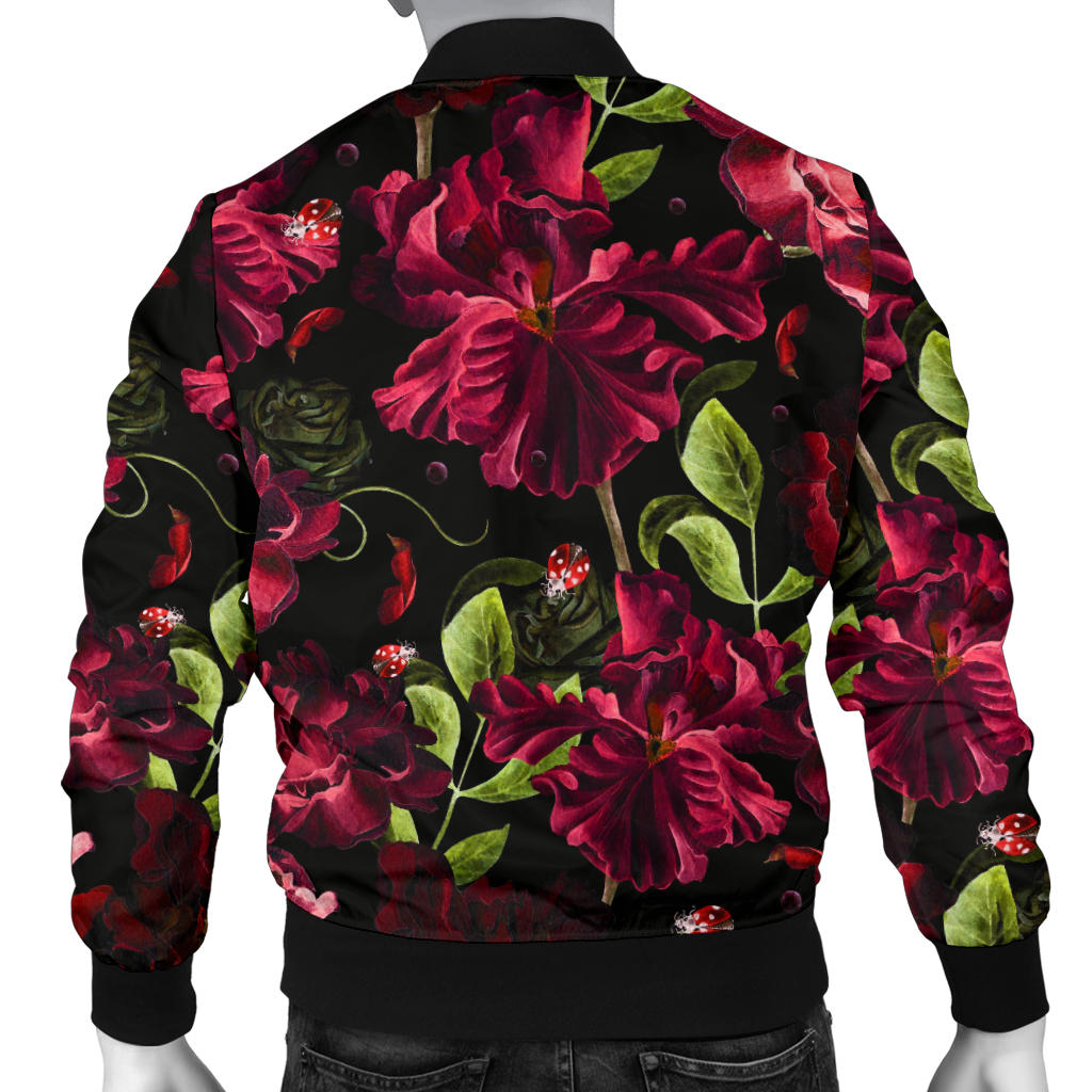 Iris Pattern Print Design IR03 Men Bomber Jacket