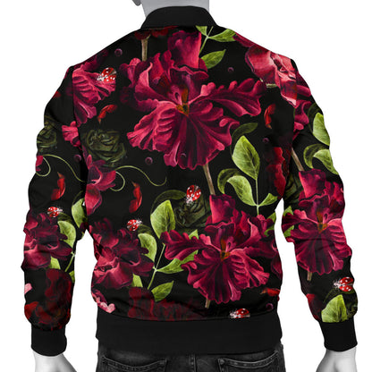 Iris Pattern Print Design IR03 Men Bomber Jacket