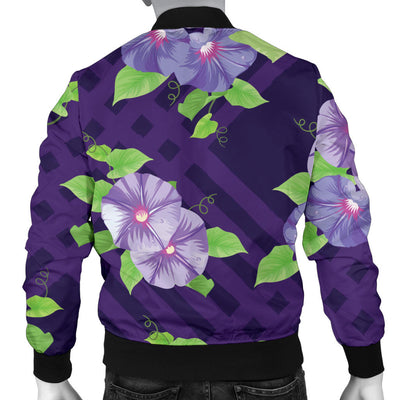 Morning Glory Pattern Print Design MG03 Men Bomber Jacket