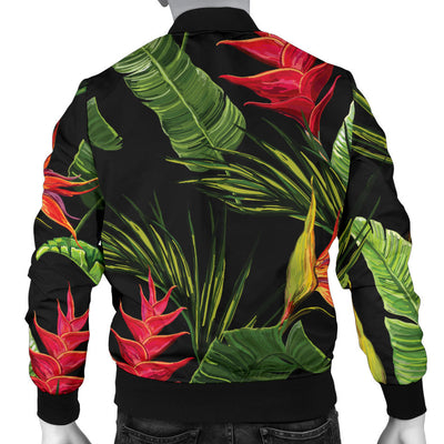 Bird Of Paradise Pattern Print Design BOP010 Men Bomber Jacket