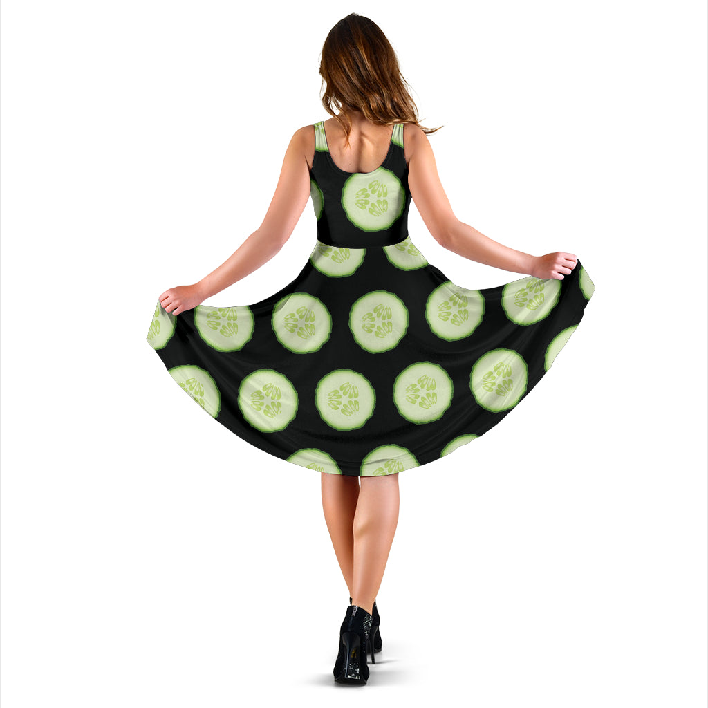 Cucumber Pattern Print Design CC02 Midi Dress