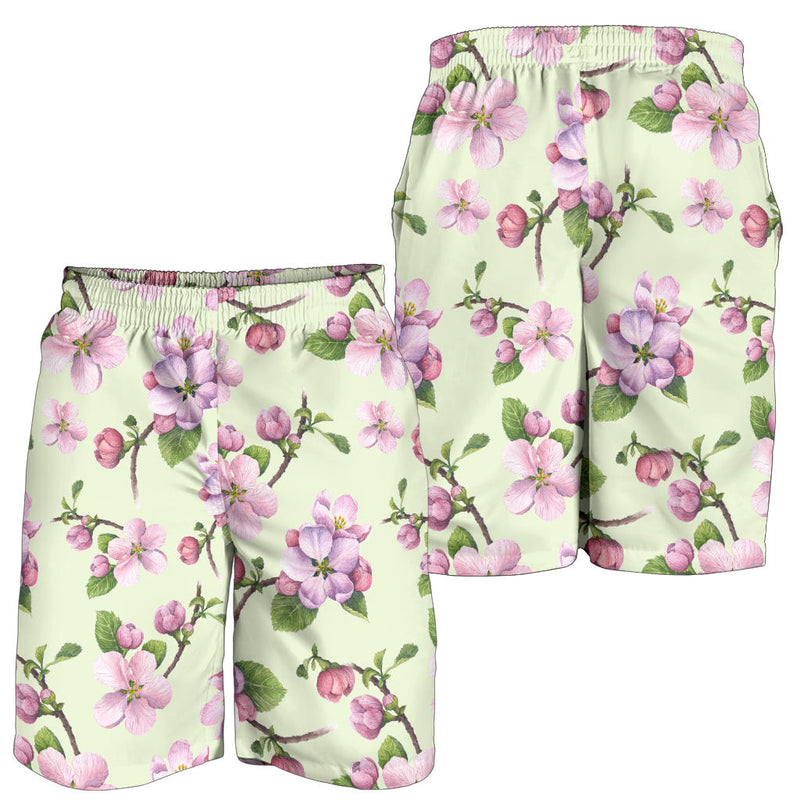 Apple blossom Pattern Print Design AB05 Mens Shorts