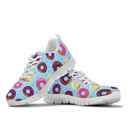 Donut Pattern Print Design DN07 Sneakers White Bottom Shoes