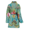 Sea Turtle Pattern Print Design T012 Women Bathrobe