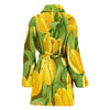 Tulip Yellow Pattern Print Design TP010 Women Bathrobe