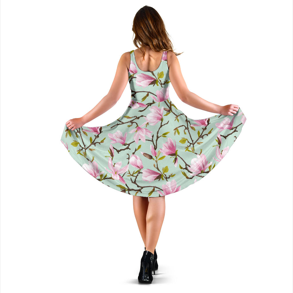 Magnolia Pattern Print Design MAG04 Midi Dress
