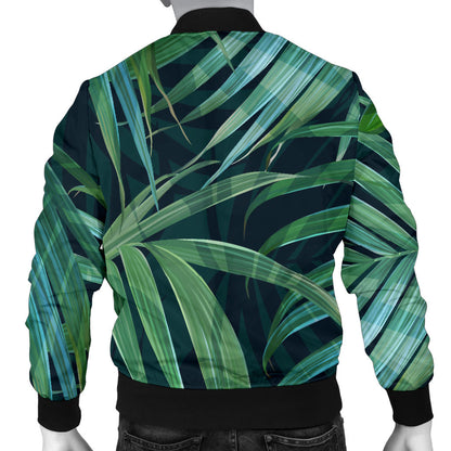 Tropical Flower Pattern Print Design TF011 Men Bomber Jacket