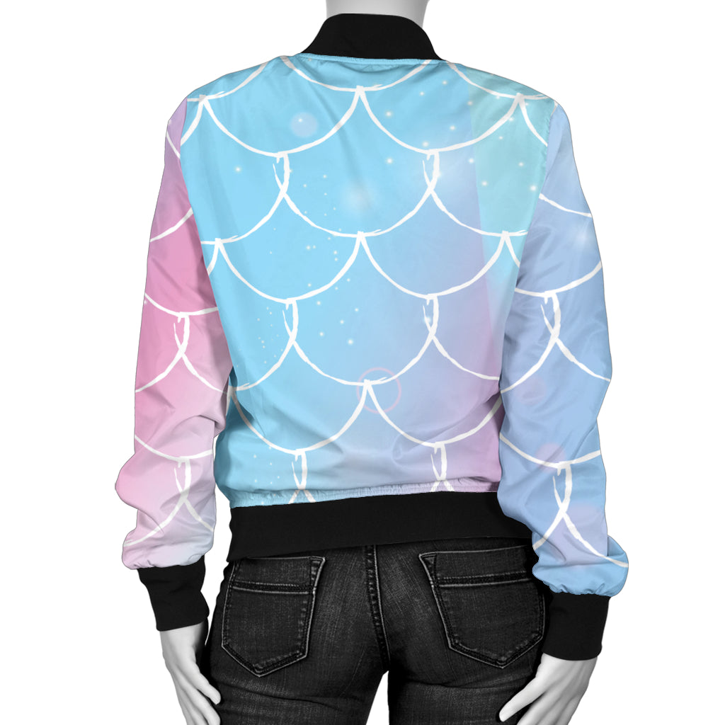 Rainbow Pattern Print Design A06 Women's Bomber Jacket