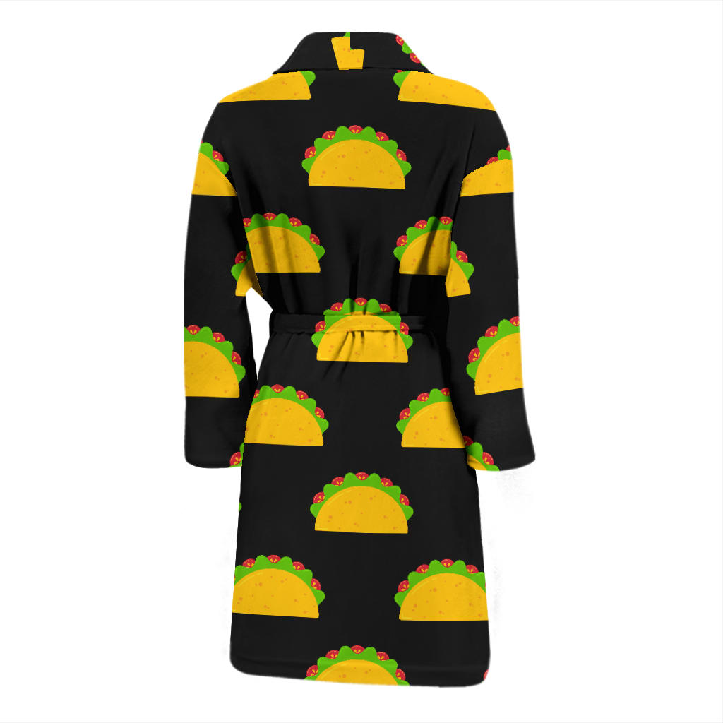 Taco Pattern Print Design TC06 Men Bathrobe
