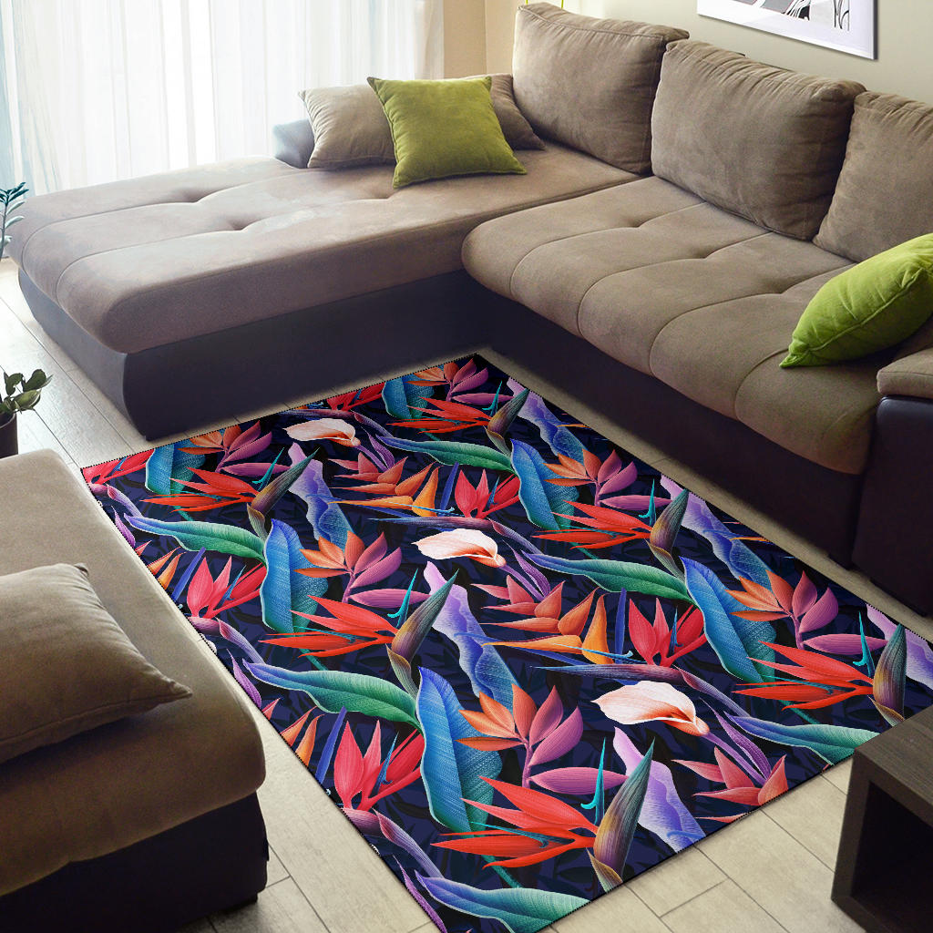 Tropical Flower Pattern Print Design TF023 Area Rugs