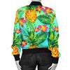 Pineapple Pattern Print Design PP010 Women Bomber Jacket