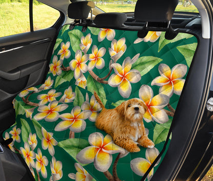 Plumeria Pattern Print Design PM07 Rear Dog  Seat Cover