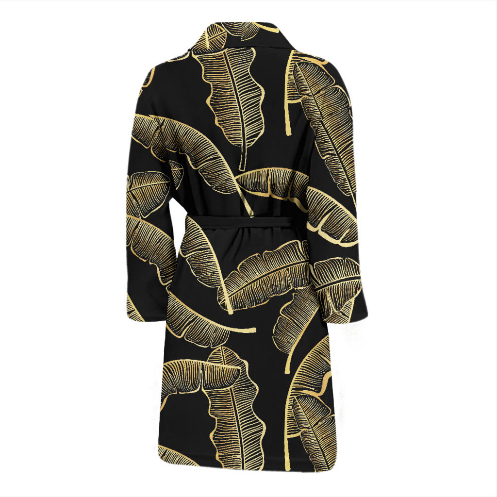 Banana Leaf Pattern Print Design BL07 Men Bathrobe