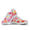 Hibiscus Pattern Print Design HB020 Sneakers White Bottom Shoes