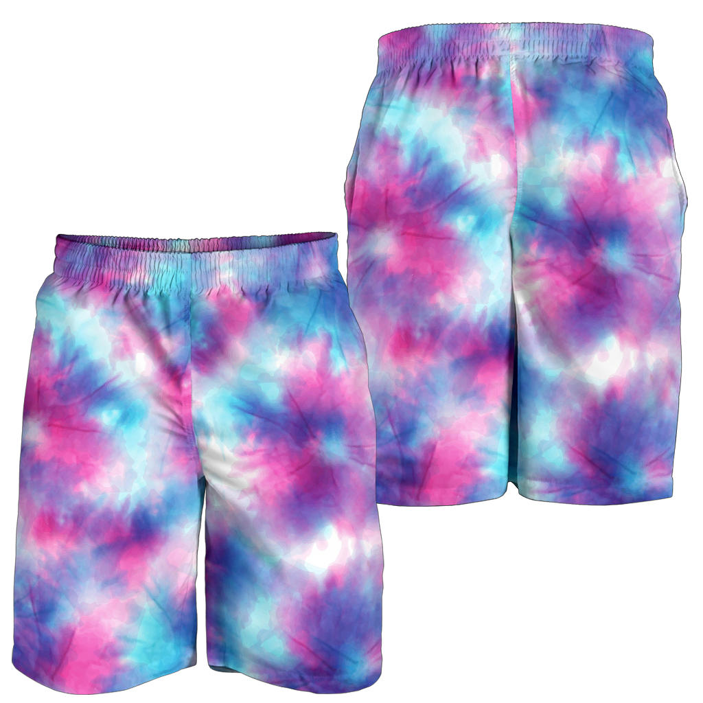 Tie Dye Blue Pink Mens Shorts