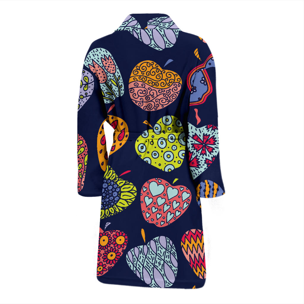 Apple Pattern Print Design AP05 Men Bathrobe