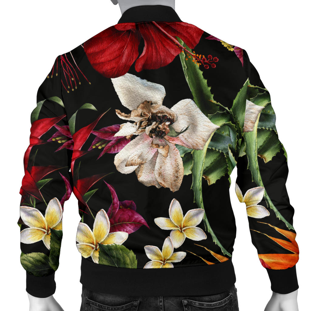 Summer Floral Pattern Print Design SF03 Men Bomber Jacket
