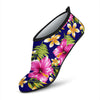 Pink Hibiscus Pattern Print Design HB027 Aqua Water Shoes