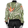 Bird Of Paradise Pattern Print Design BOP08 Women Bomber Jacket