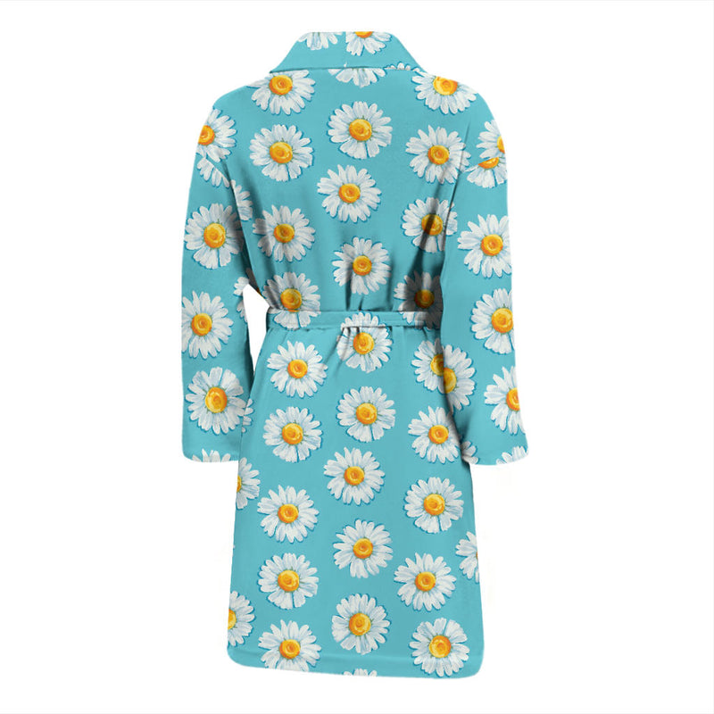 Daisy Pattern Print Design DS03 Men Bathrobe